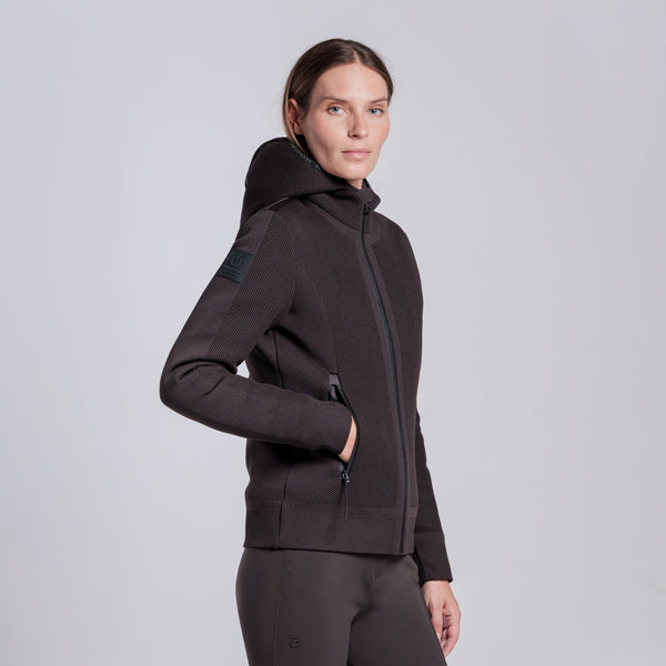 Cavalleria Toscana Damen Daunenjacke Knit Espresso Rückansicht