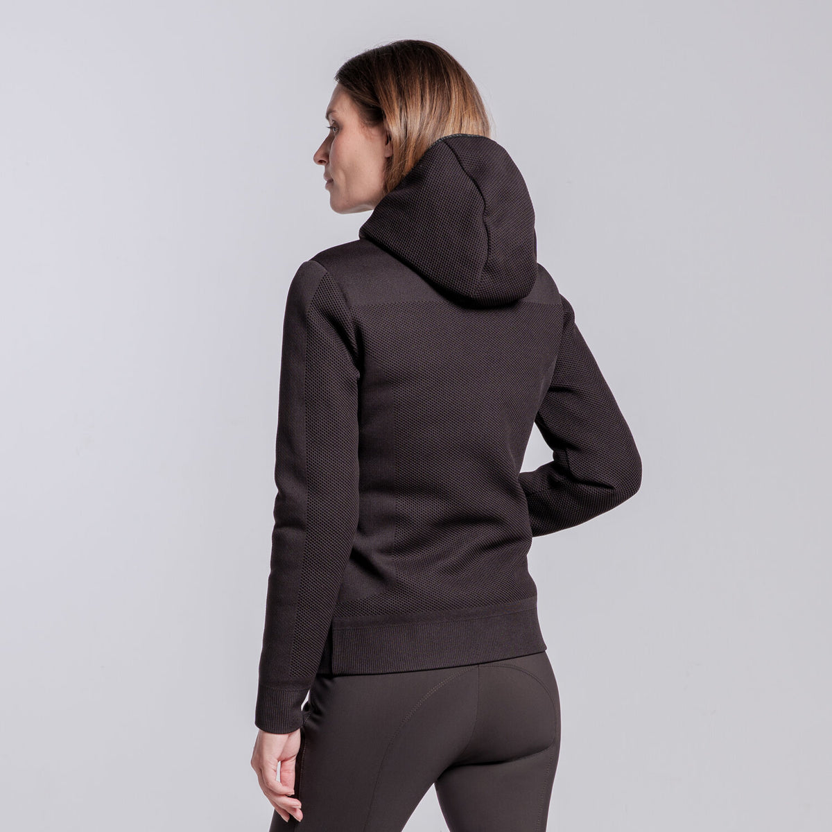 Cavalleria Toscana Damen Daunenjacke Knit Espresso Detail
