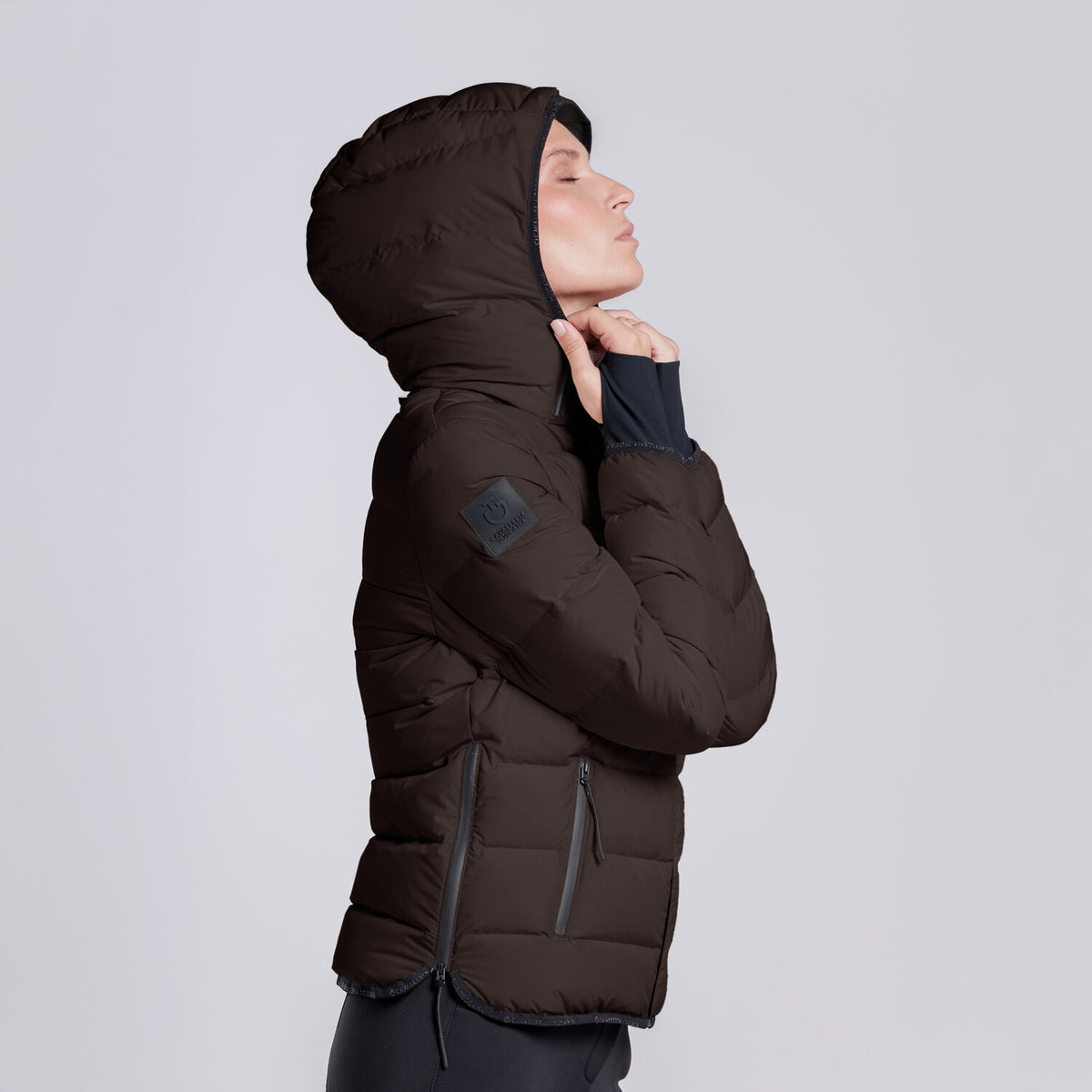 Cavalleria Toscana Damen Daunenjacke – Espresso, Detail