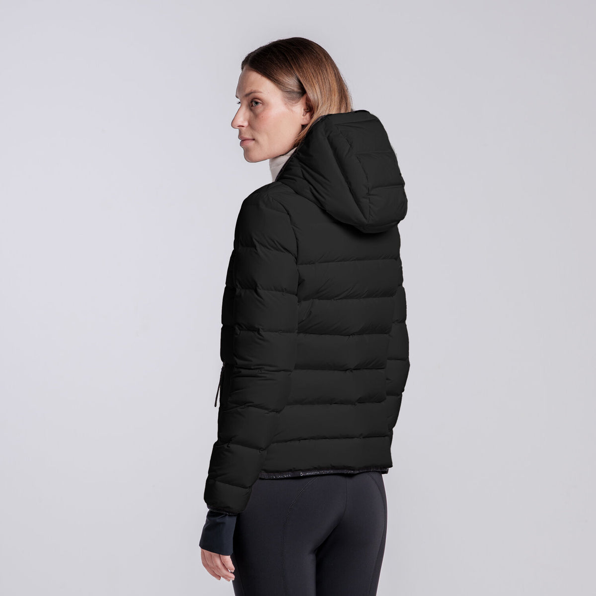Cavalleria Toscana Damen Daunenjacke – Schwarz, Rückansicht