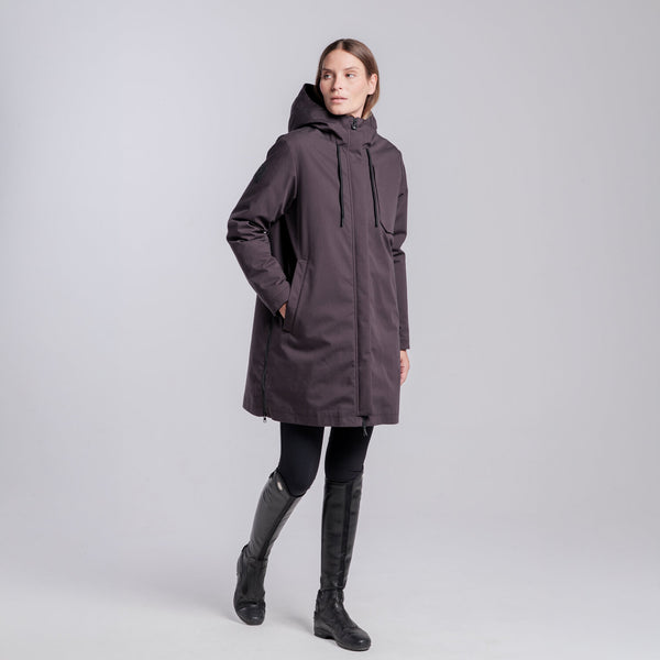 Cavalleria Toscana Damen Parka lang mit Daunenfüllung Espresso