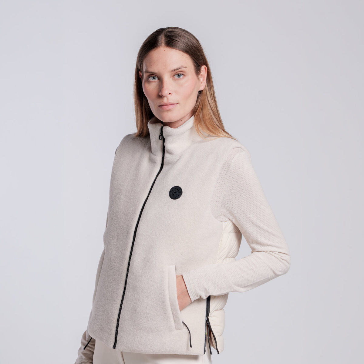 Cavalleria Toscana Damen Fleeceweste – Rainy Day, Rückansicht