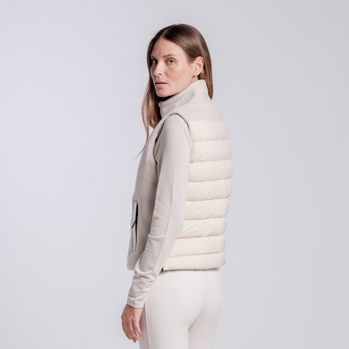 Cavalleria Toscana Damen Fleeceweste – Rainy Day, Detail