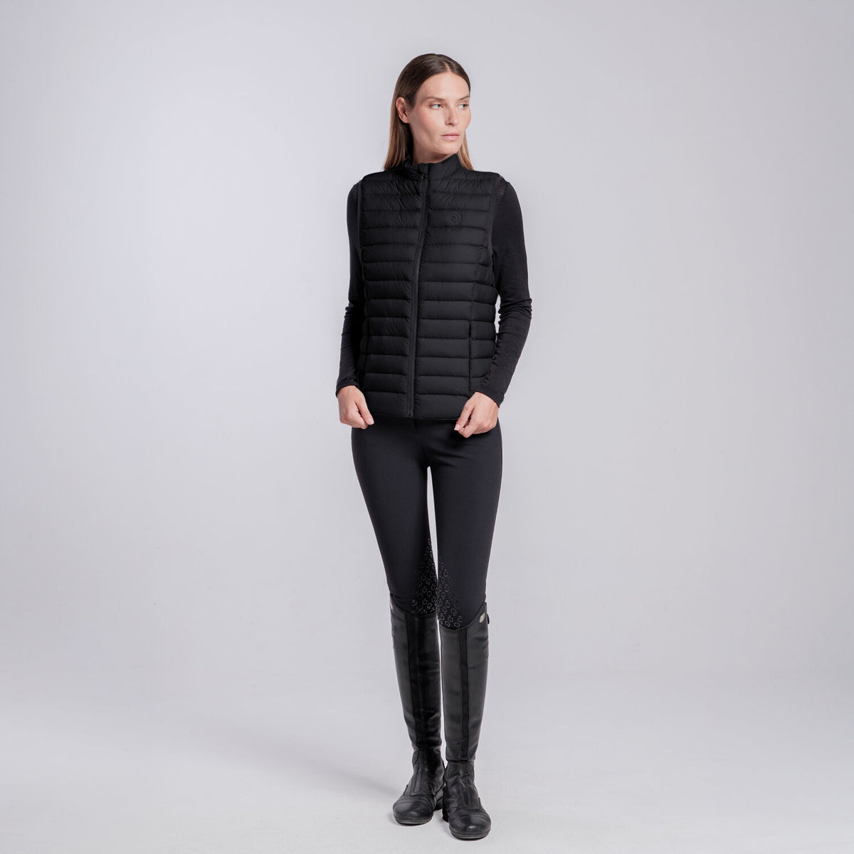 Cavalleria Toscana Damen Daunenweste Lightweight Schwarz