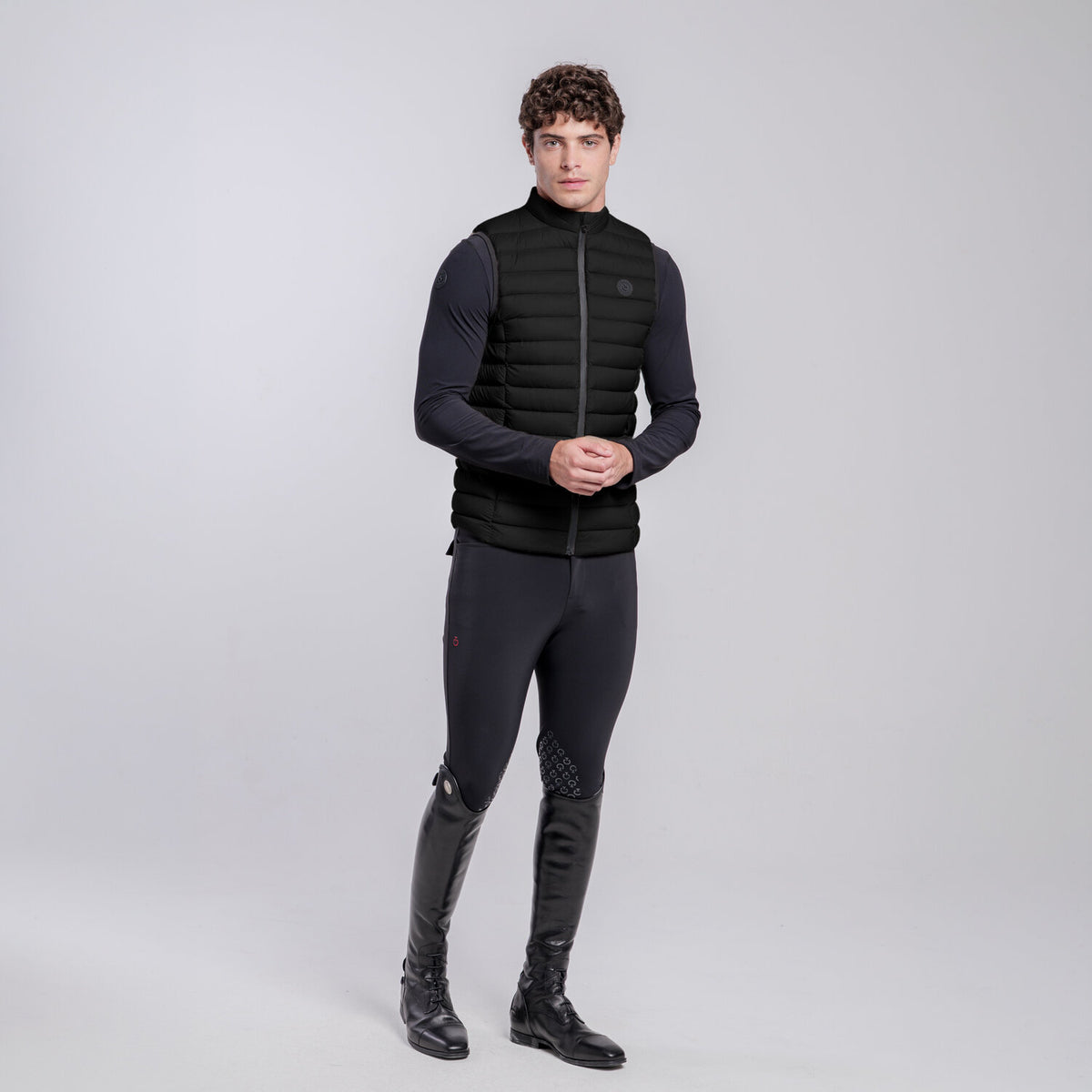Cavalleria Toscana Herren Daunenweste Lightweight Schwarz