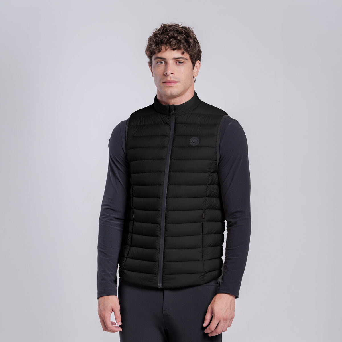 Cavalleria Toscana Herren Daunenweste Schwarz Rückansicht