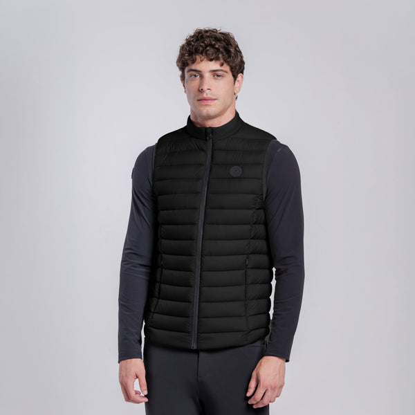 Cavalleria Toscana Herren Daunenweste Schwarz Rückansicht