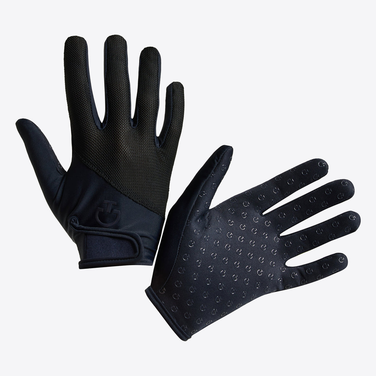 Cavalleria Toscana Reithandschuhe Grip Dunkelblau Schwarz