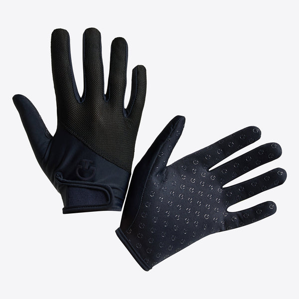 Cavalleria Toscana Reithandschuhe Grip Dunkelblau Schwarz