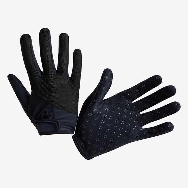 Cavalleria Toscana Reithandschuhe Grip Dunkelblau Innenhand