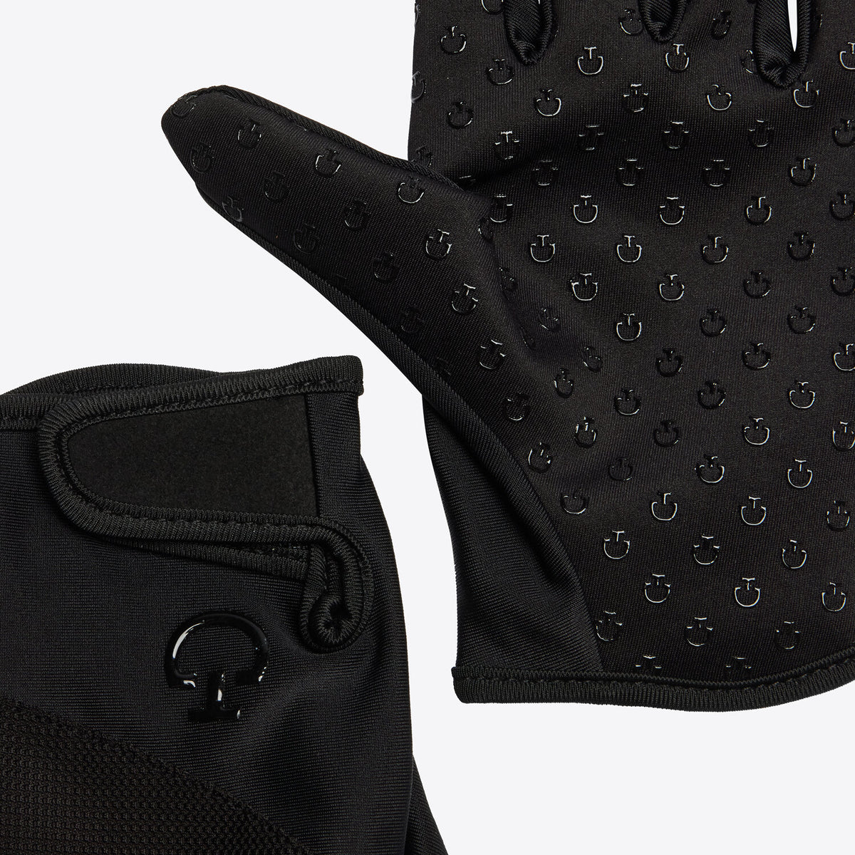 Cavalleria Toscana Reithandschuhe Grip Schwarz Innenhand