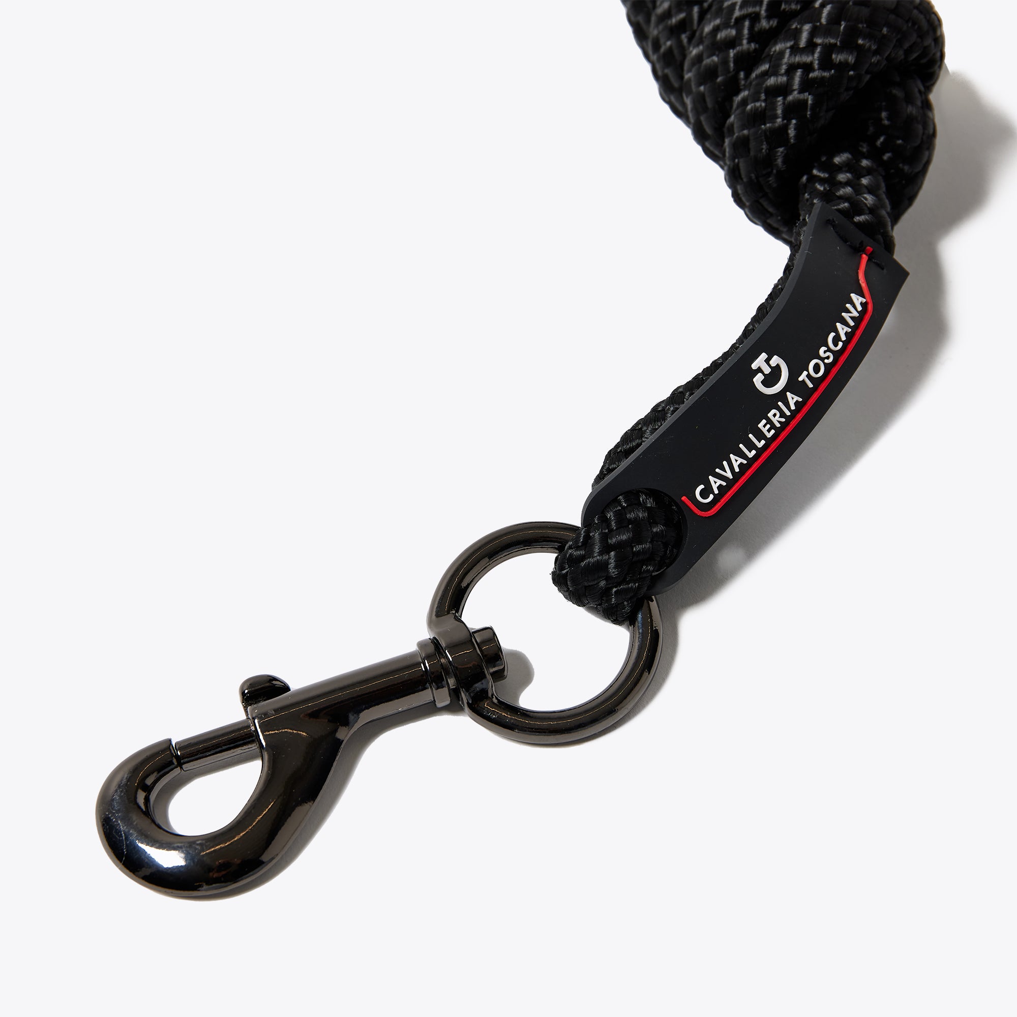 Lead rope with Cavalleria Toscana rubber insert and metal carabiner.