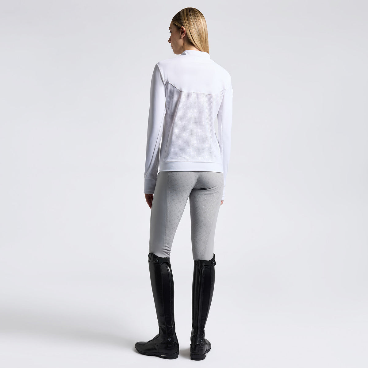 Cavalleria Toscana Damen Funktionssweatshirt Weiß Rückansicht