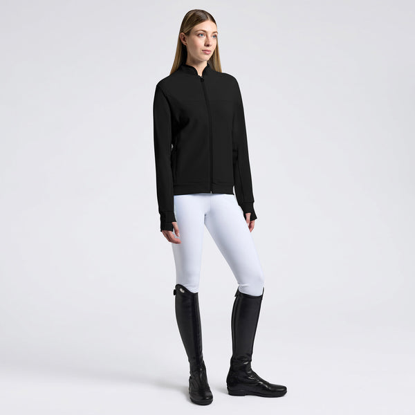 Cavalleria Toscana Damen Technisches Sweatshirt mit Zip Schwarz
