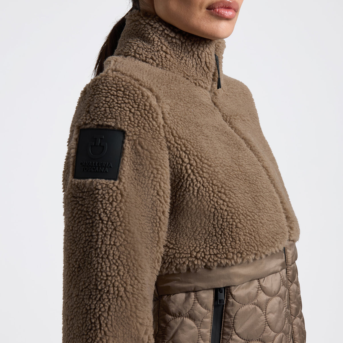 Cavalleria Toscana Damen Fleecejacke Walnut Detail