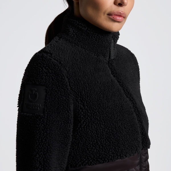 Cavalleria Toscana Damen Fleecejacke Schwarz Detail