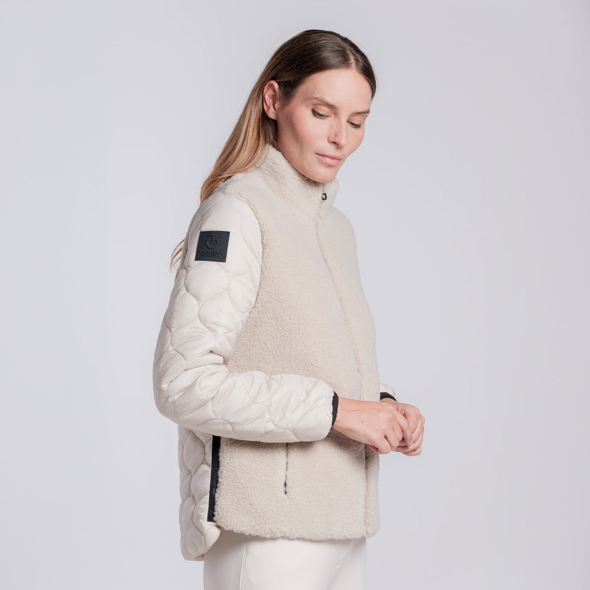Cavalleria Toscana Damen Teddyfleecejacke – Rainy Day, Rückansicht