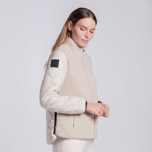 Cavalleria Toscana Damen Teddyfleecejacke – Rainy Day, Rückansicht