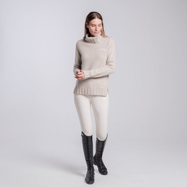 Cavalleria Toscana Damen Rollkragenpullover Wolle-Kaschmir Rainy Day