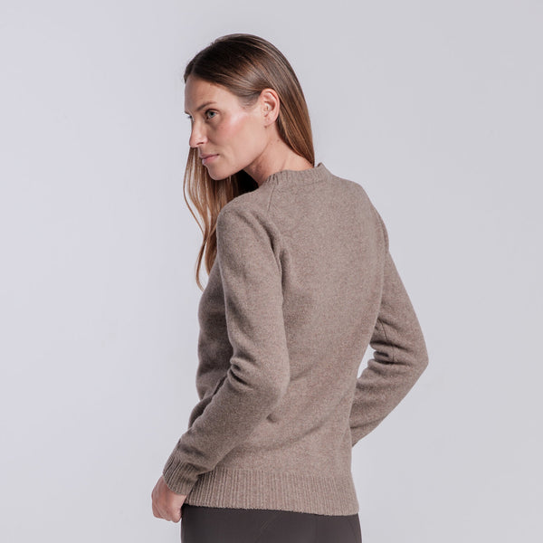 Cavalleria Toscana Damen Wollpullover Espresso Detail
