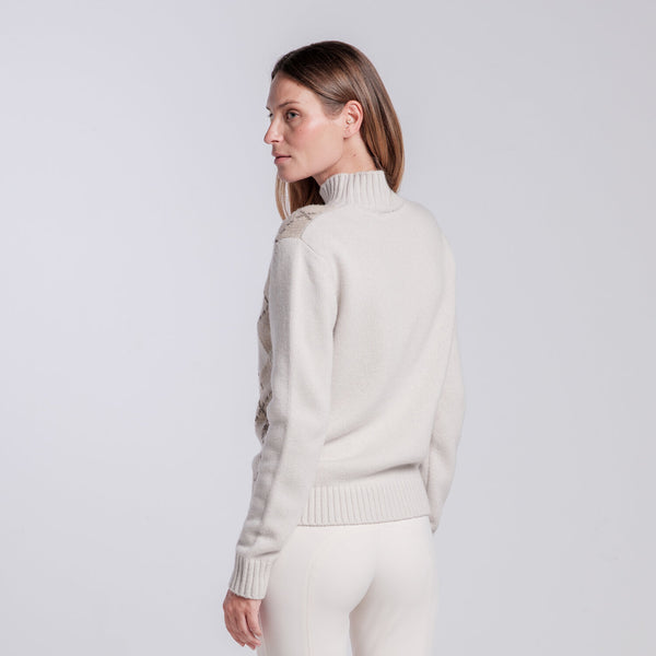 Cavalleria Toscana Damen Rollkragenpullover Rautenmuster Detail