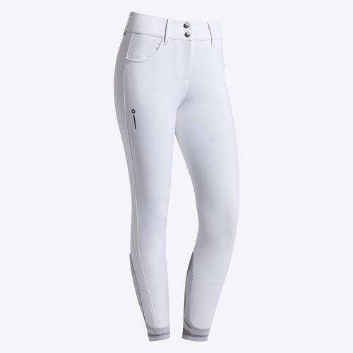 Cavalleria Toscana Damen Reithose Revolution Knie Grip – Weiß