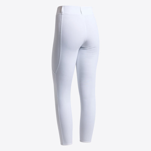 Cavalleria Toscana Damen Jumping Leggings Full Grip – Weiß