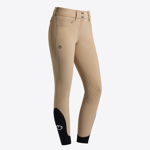 Cavalleria Toscana Damen Reithose mit Gesäßtaschen – Beige