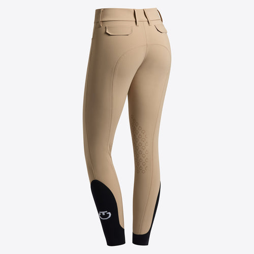 Cavalleria Toscana Damen Reithose mit Gesäßtaschen – Beige