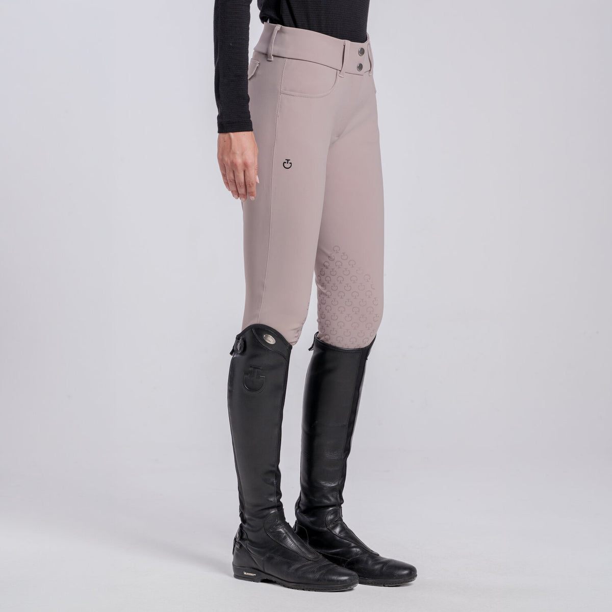 Cavalleria Toscana Damen Reithose mit Gesäßtaschen – Cipria