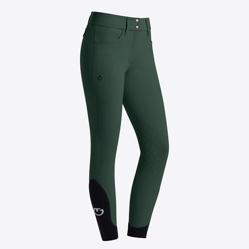 Cavalleria Toscana Damen Reithose mit Gesäßtaschen – Jungle Green
