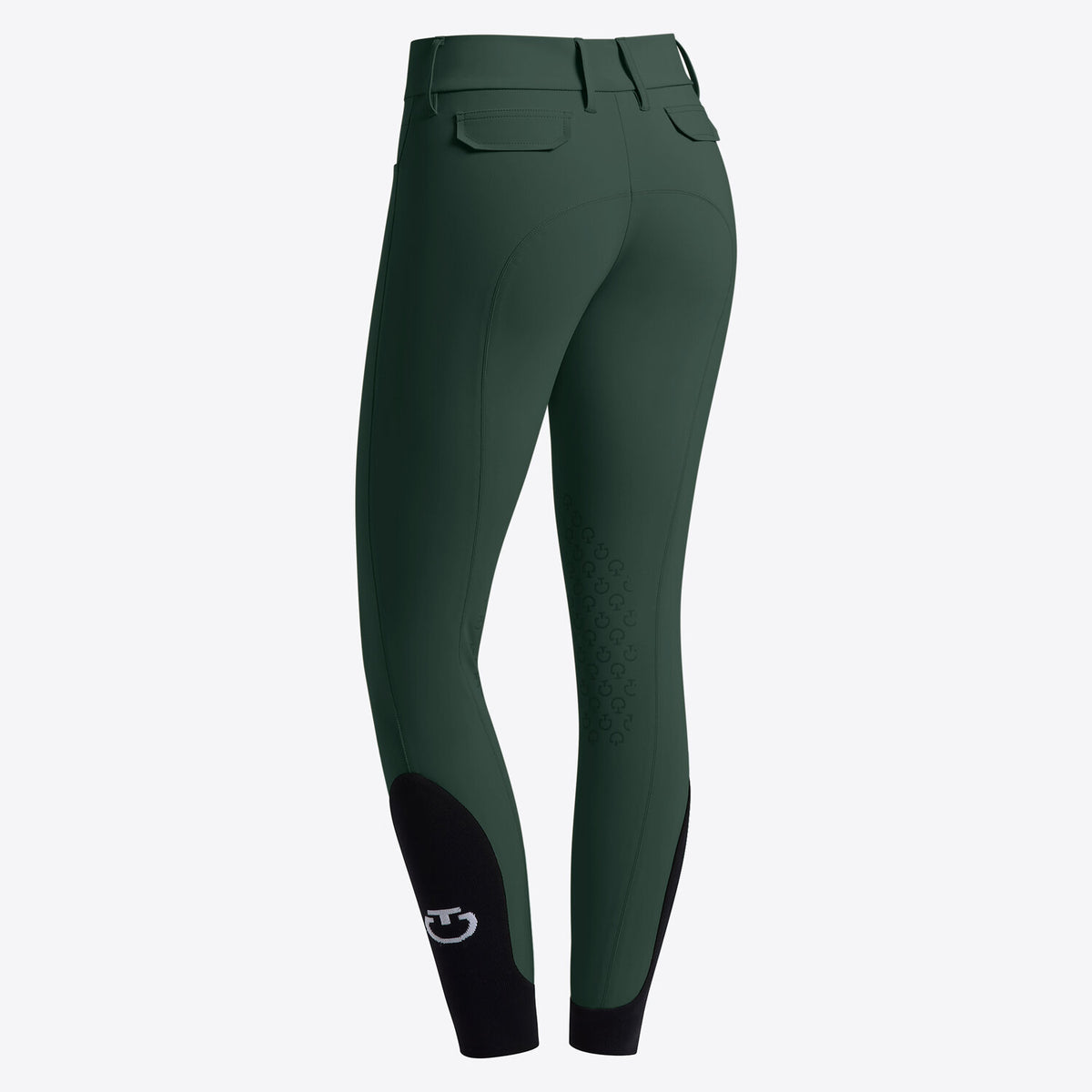 Cavalleria Toscana Damen Reithose mit Gesäßtaschen – Jungle Green, Rückansicht