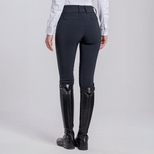 Cavalleria Toscana Damen Reithose mit Gesäßtaschen – Navy, Rückansicht