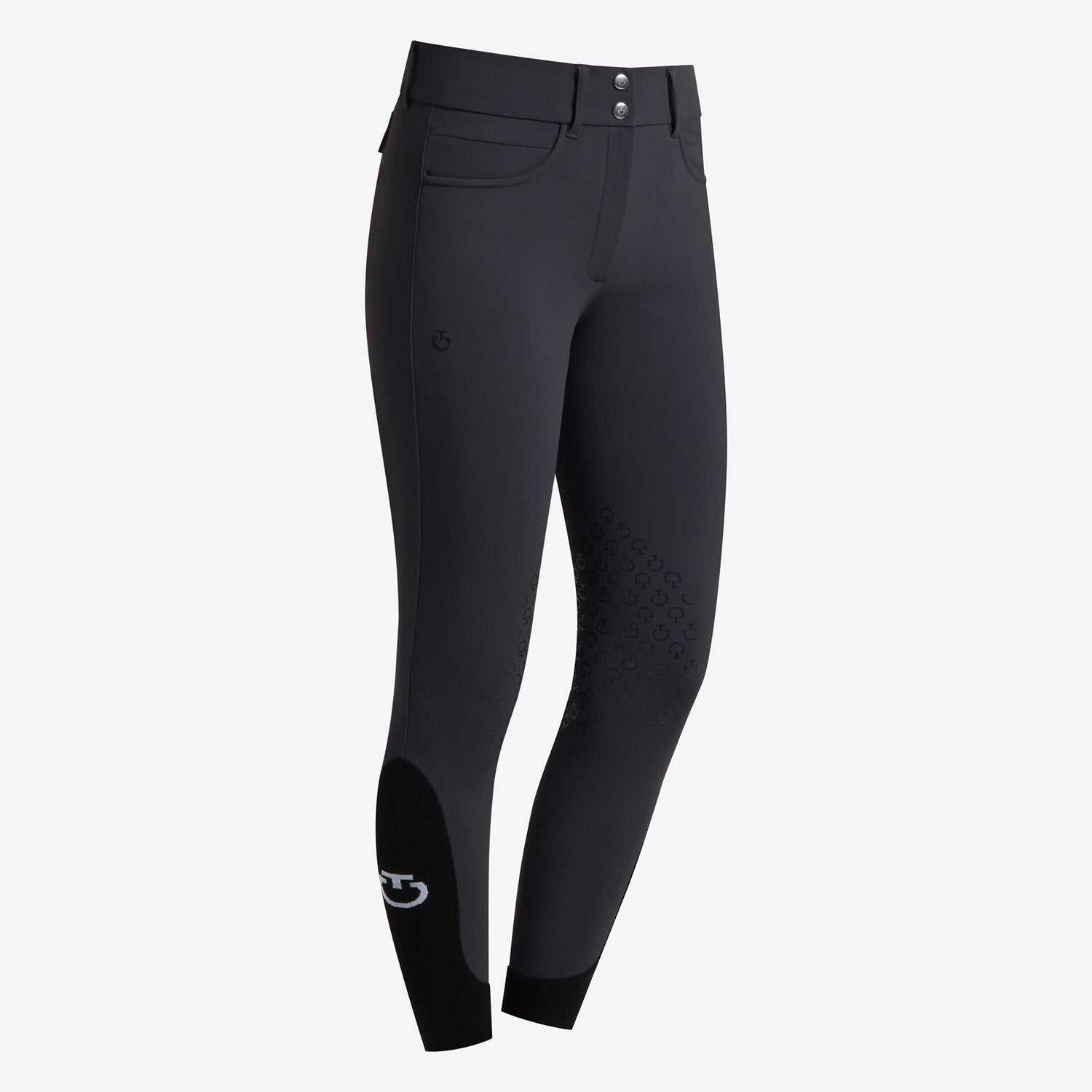 Cavalleria Toscana Damen Reithose mit Gesäßtaschen – Anthrazit