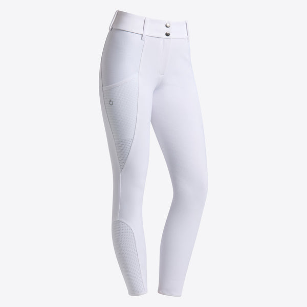 Cavalleria Toscana Damen Dressurreithose Vollbesatz Weiß