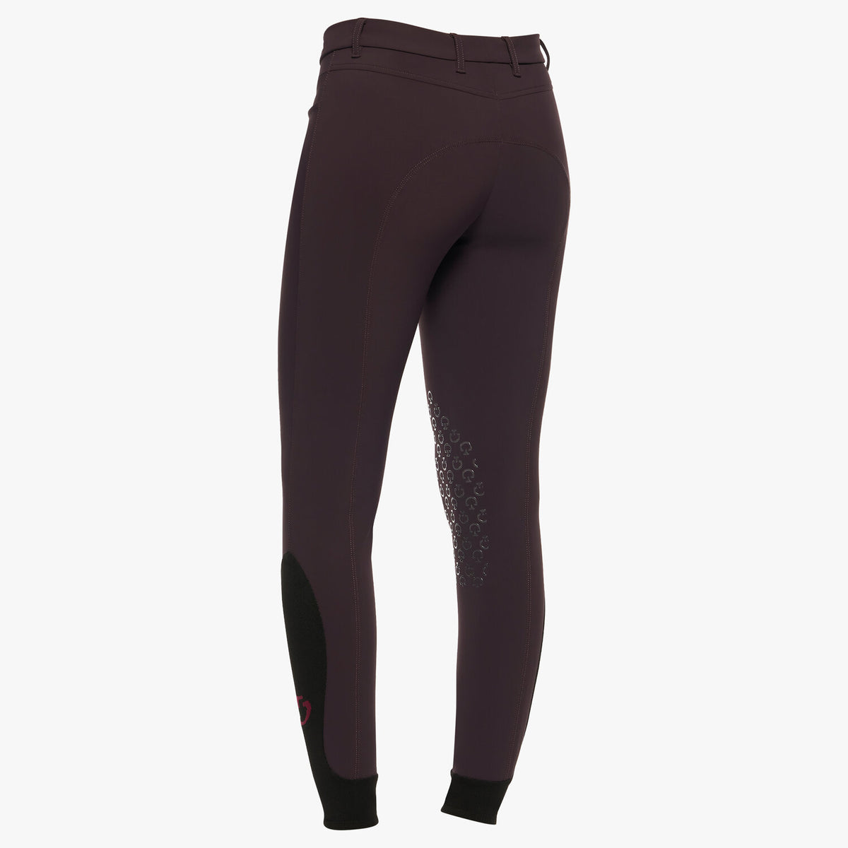 Cavalleria Toscana Damen Reithose Knie Grip Dark Purple Detail