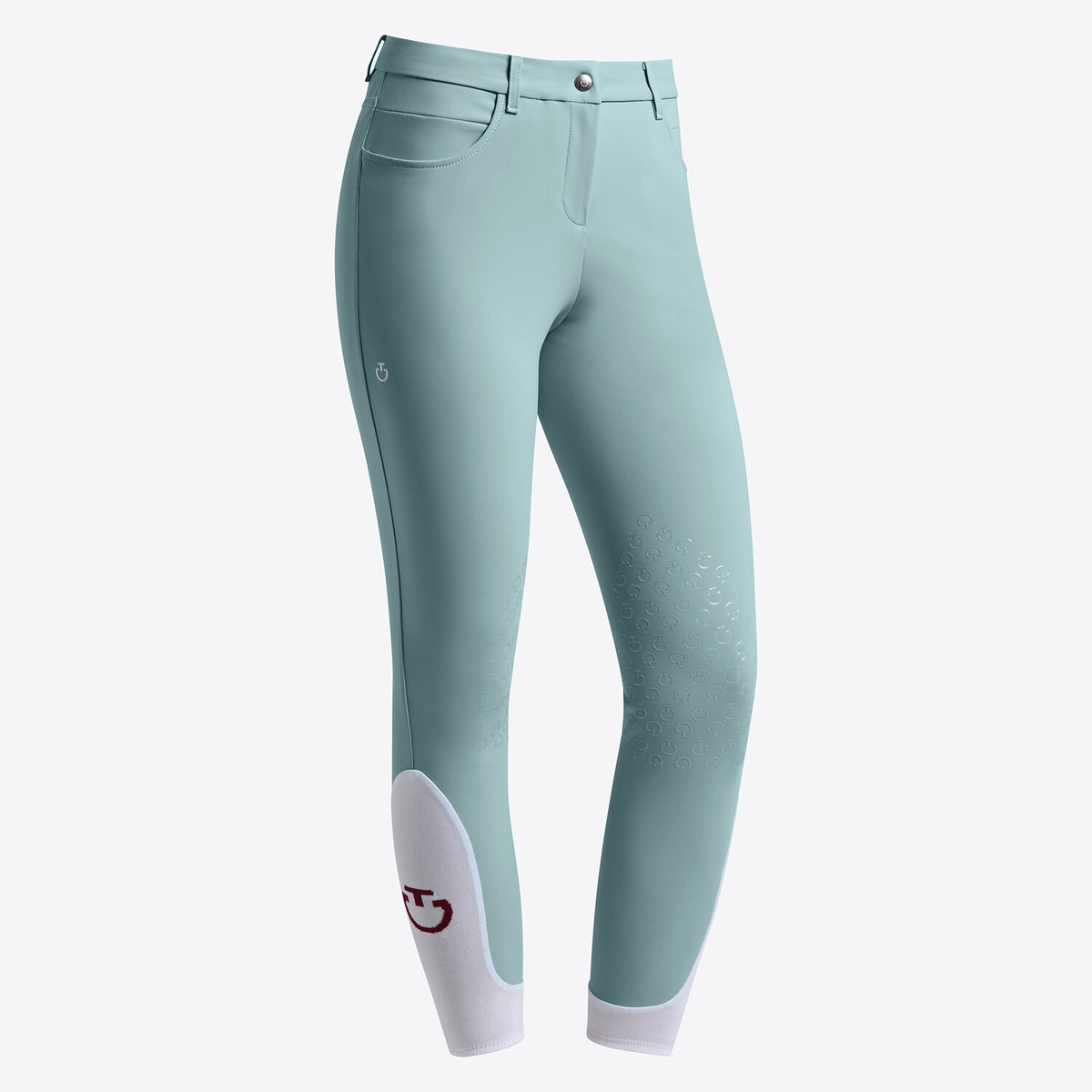 Cavalleria Toscana Damen Reithose Knie Grip Light Teal Green