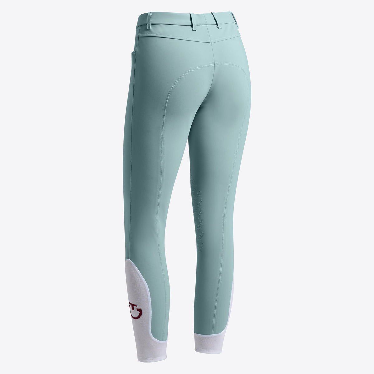 Cavalleria Toscana Damen Reithose Knie Grip Light Teal Green Rückansicht
