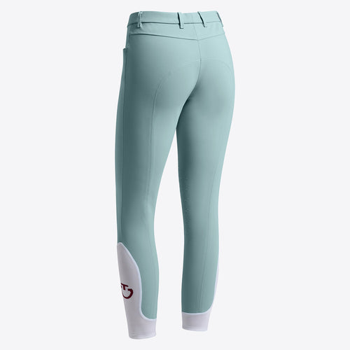 Cavalleria Toscana Damen Reithose Knie Grip Light Teal Green Rückansicht
