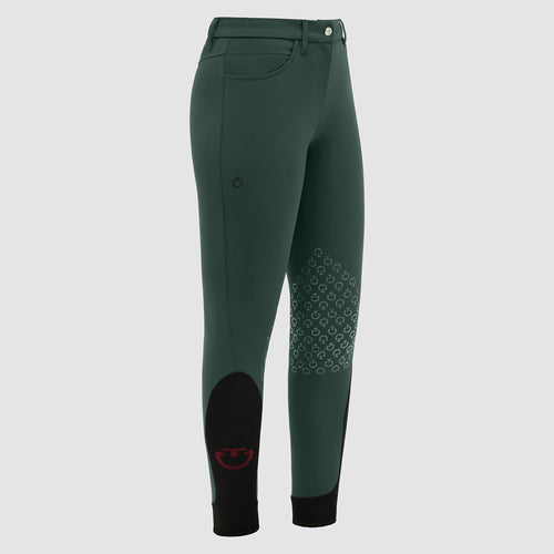 Cavalleria Toscana Damen Reithose Knie Grip Jungle Green