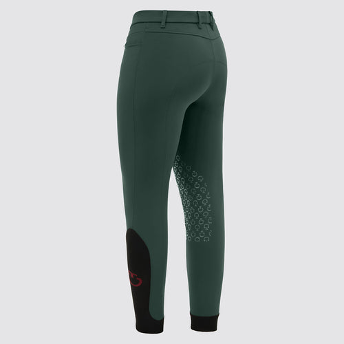 Cavalleria Toscana Damen Reithose Knie Grip Jungle Green Rückansicht
