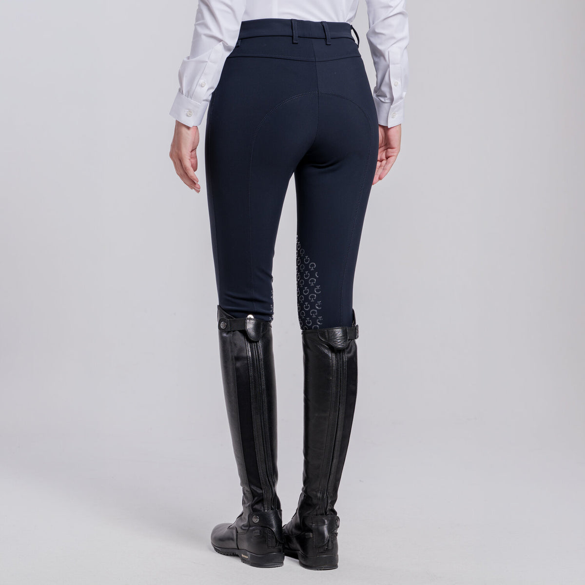 Cavalleria Toscana Damen Reithose Knie Grip Navy Rückansicht