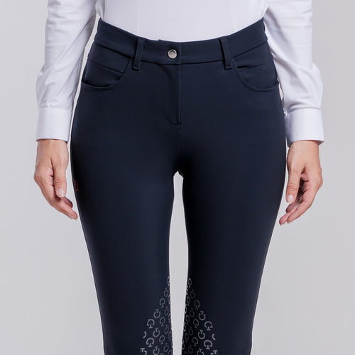 Cavalleria Toscana Damen Reithose Knie Grip Navy Detail