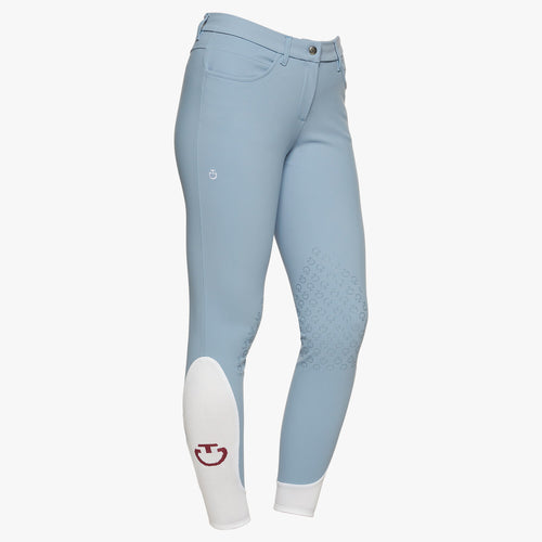 Cavalleria Toscana Damen Reithose Knie Grip Hellblau