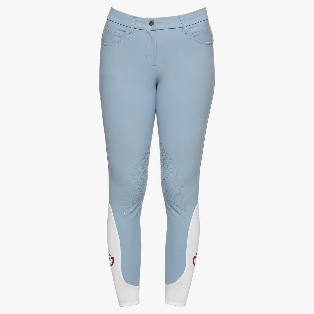 Cavalleria Toscana Damen Reithose Knie Grip Hellblau Rückansicht