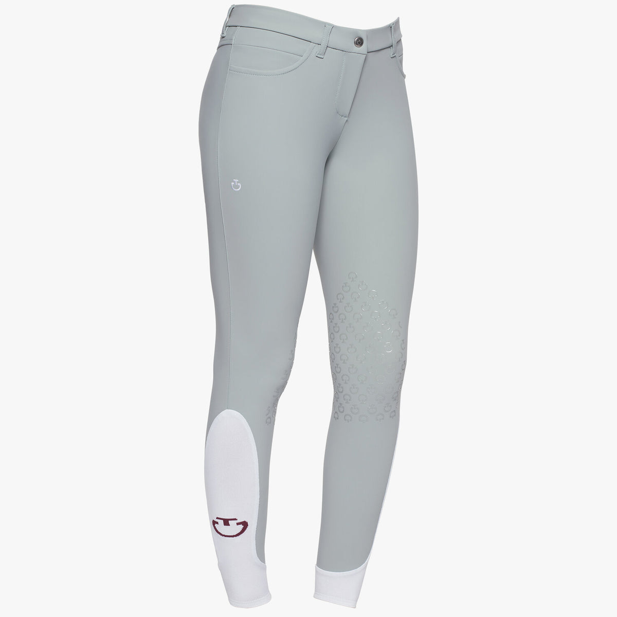 Cavalleria Toscana Damen Reithose Knie Grip Hellgrau
