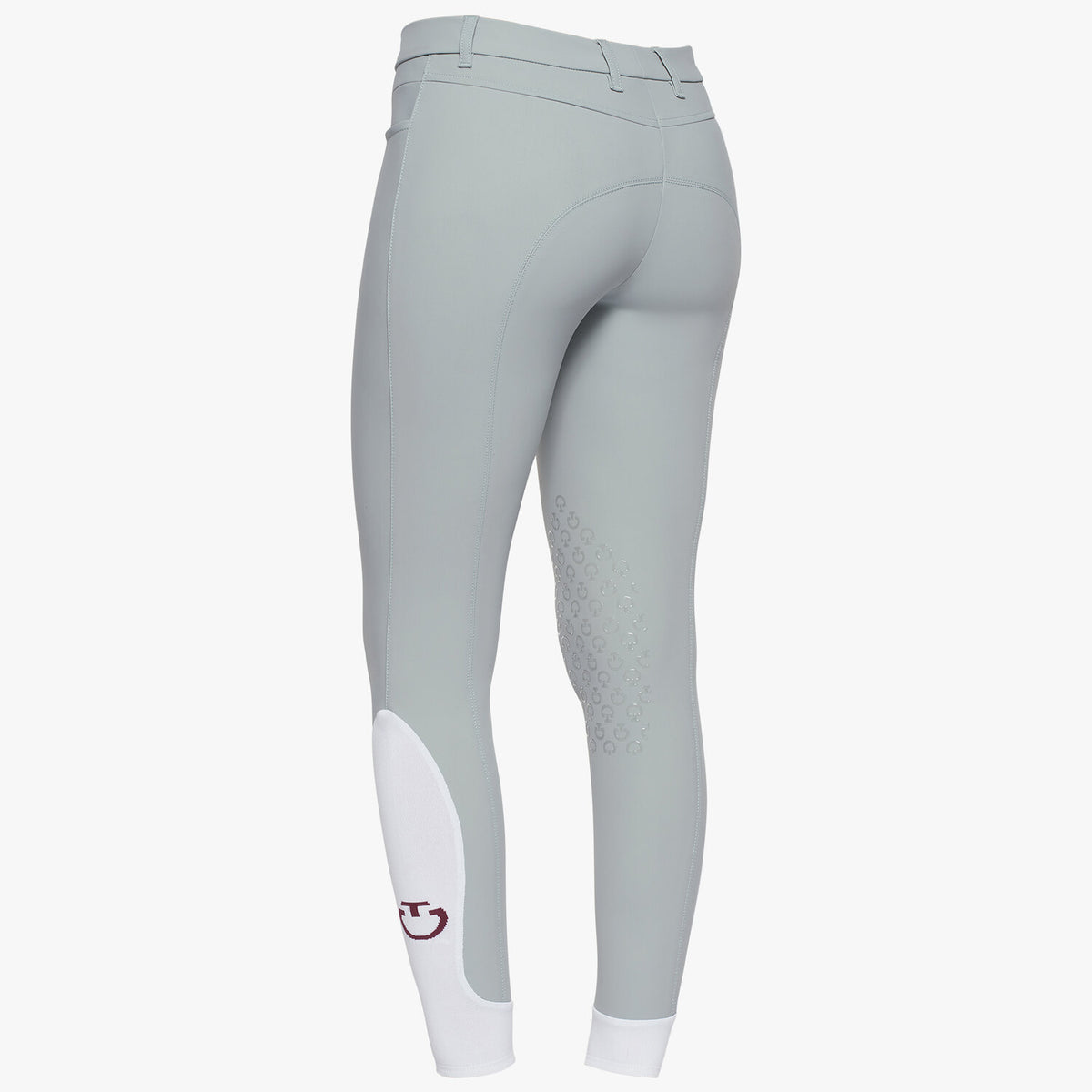 Cavalleria Toscana Damen Reithose Knie Grip Hellgrau Rückansicht