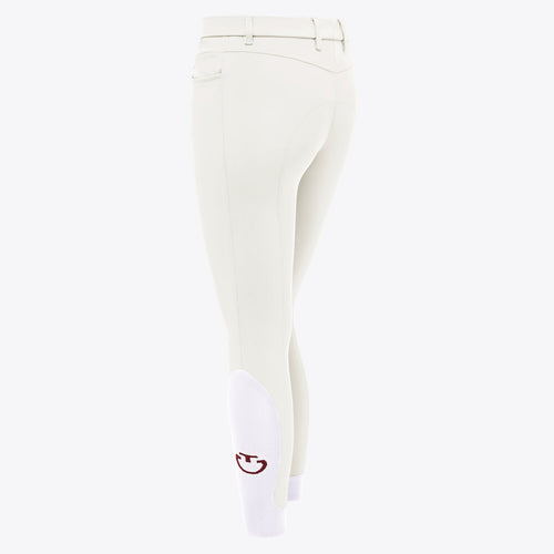 Cavalleria Toscana Damen Reithose Knie Grip Off-White Rückansicht