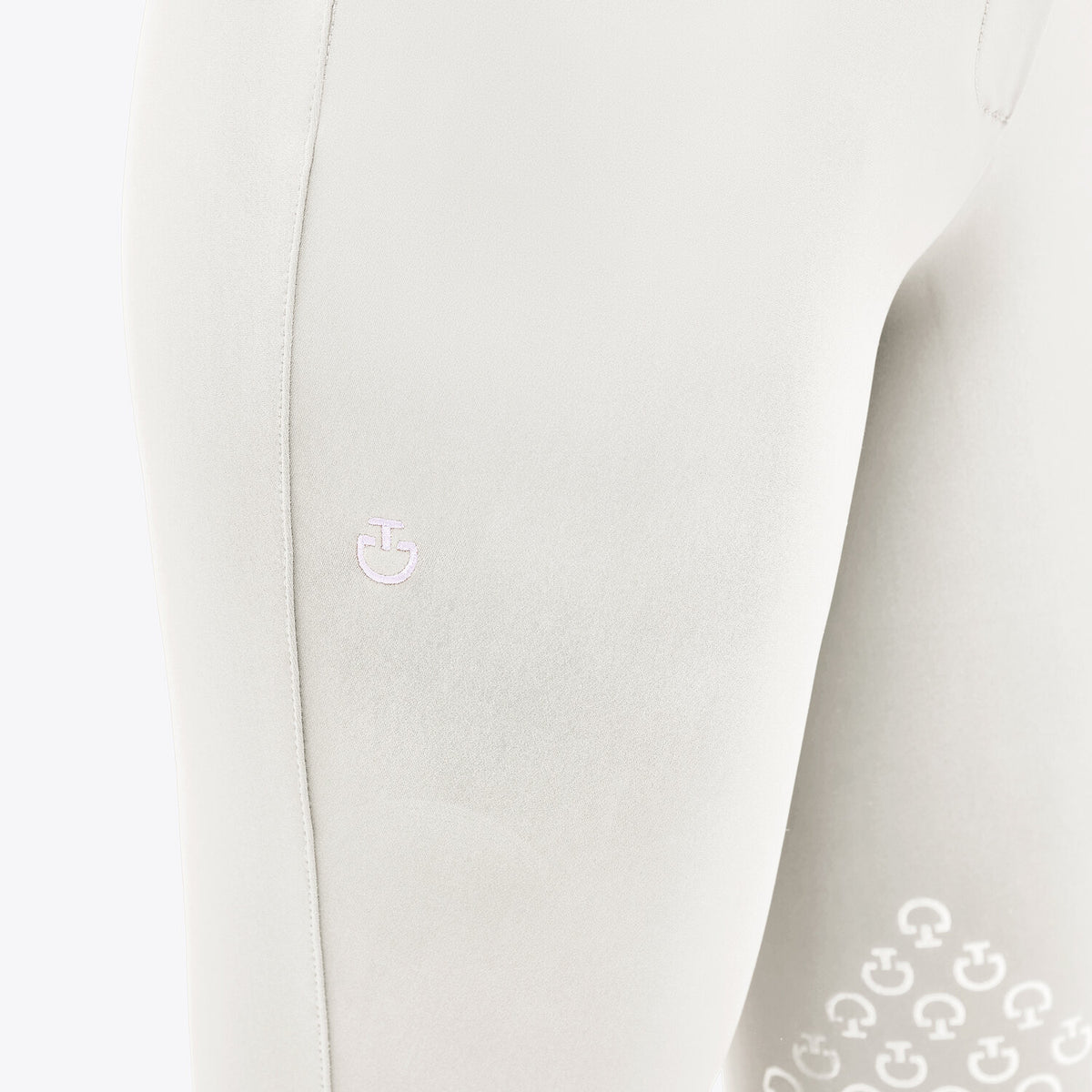 Cavalleria Toscana Damen Reithose Knie Grip Off-White Detail