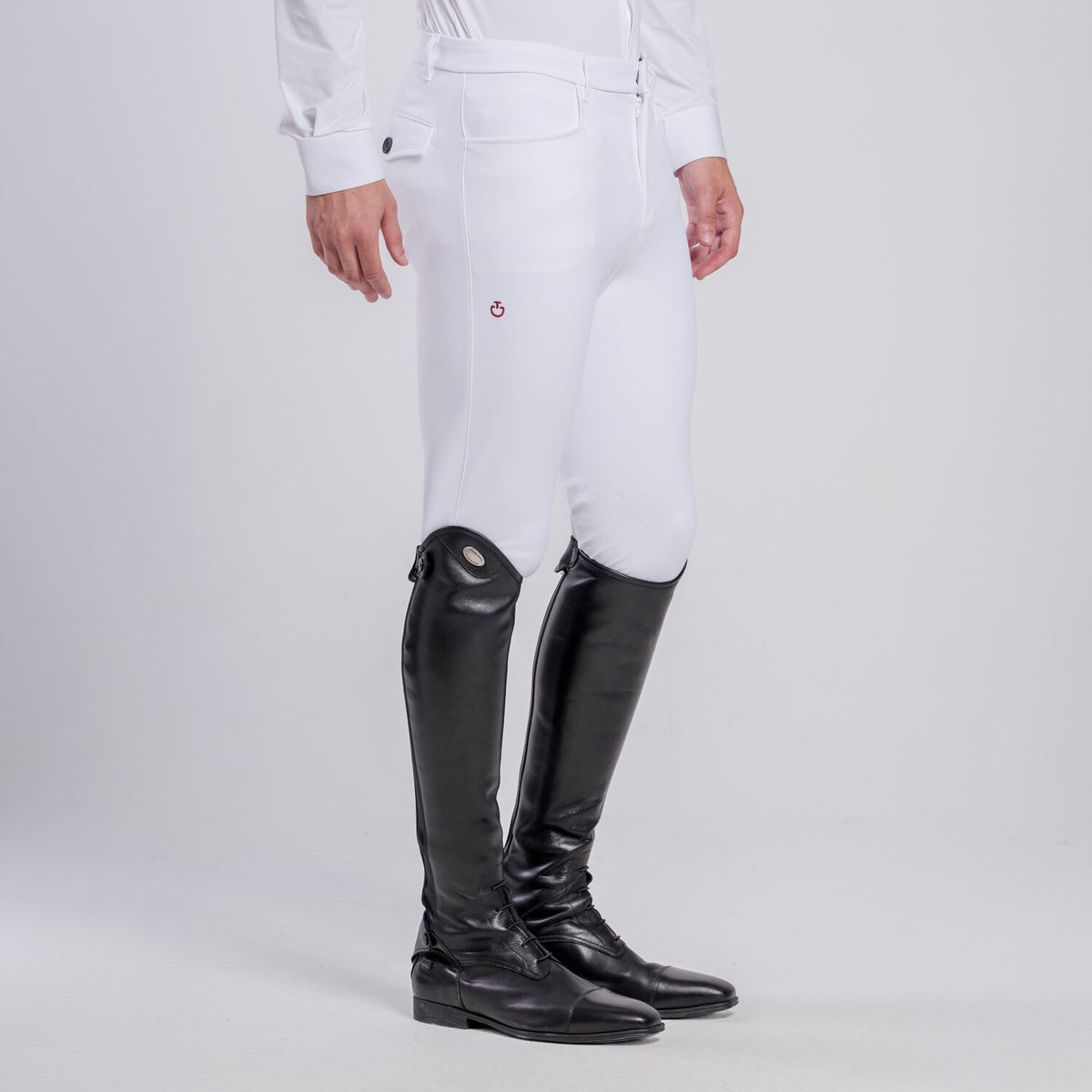 Cavalleria Toscana Herren Reithose Knie Grip Weiß